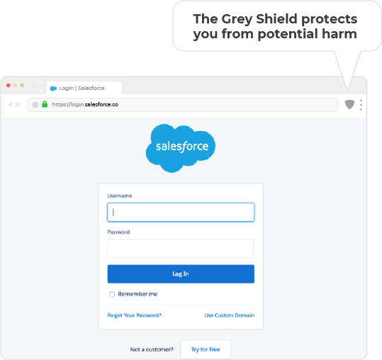 Grey Shield in your browser